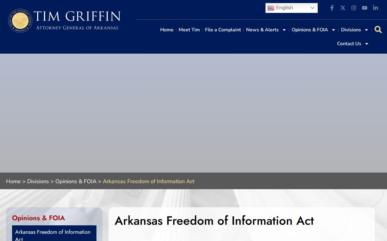 Arkansas Attorney General FOIA information for Howard County bench warrant record requests